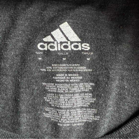 Adidas Women’s Gray Logo Short Sleeve T-Shirt | Size M - Picture 10 of 10
